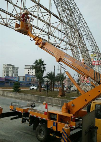 廣東潮南車載式云梯車出租-中橋建